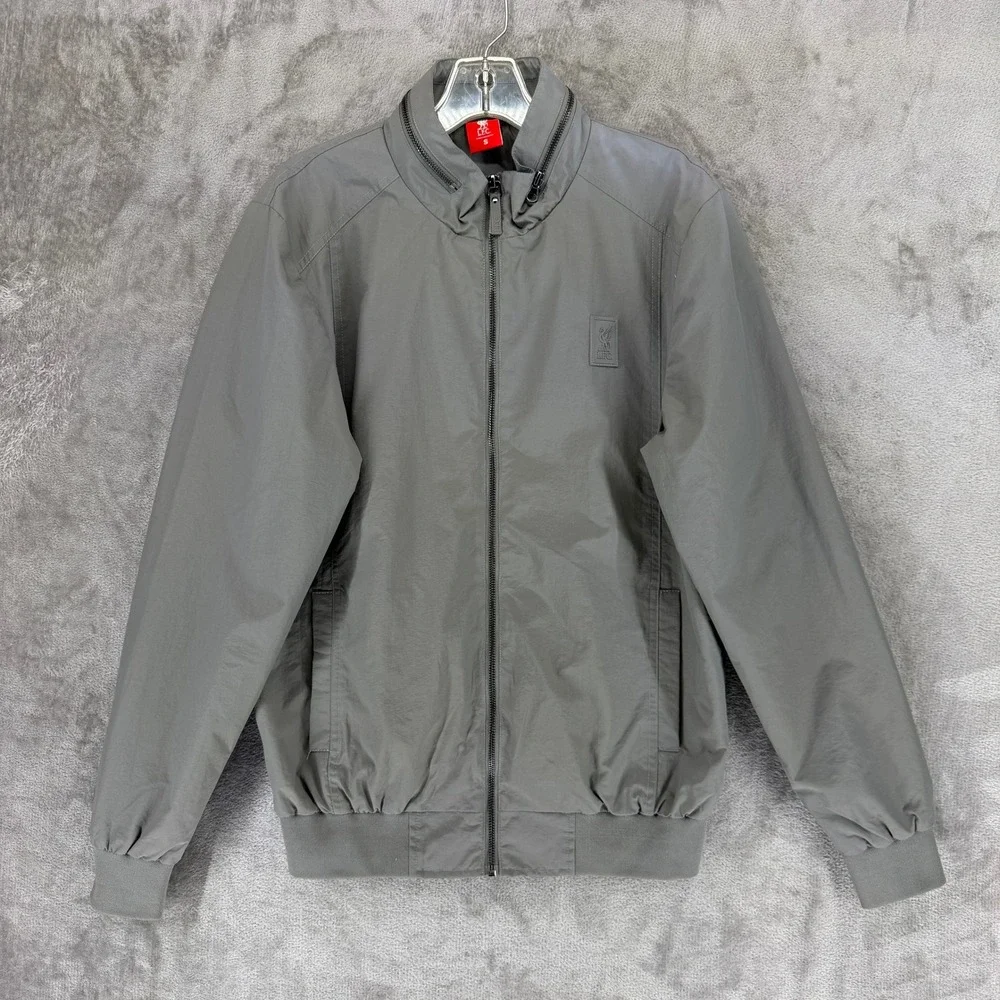 Liverpool FC‎ Mens Grey Full Zip Windbreaker Jacket L.F.C. Crest A15042 Size S